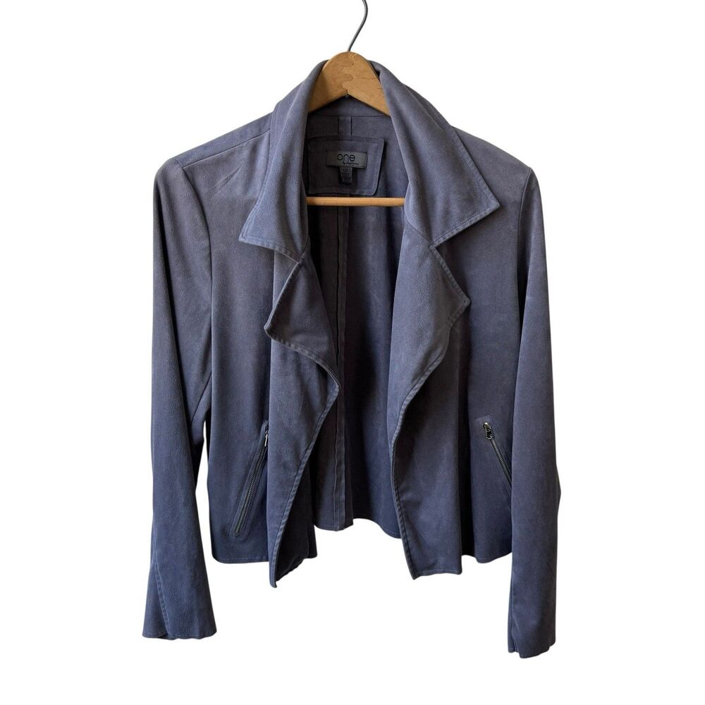 Chapter One Open Front Duster Jacket Gray Size La… - image 2